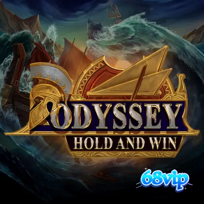Giao diện trò chơi Odyssey Hold and Win với lưới 4x4 và chủ đề thần thoại Hy Lạp